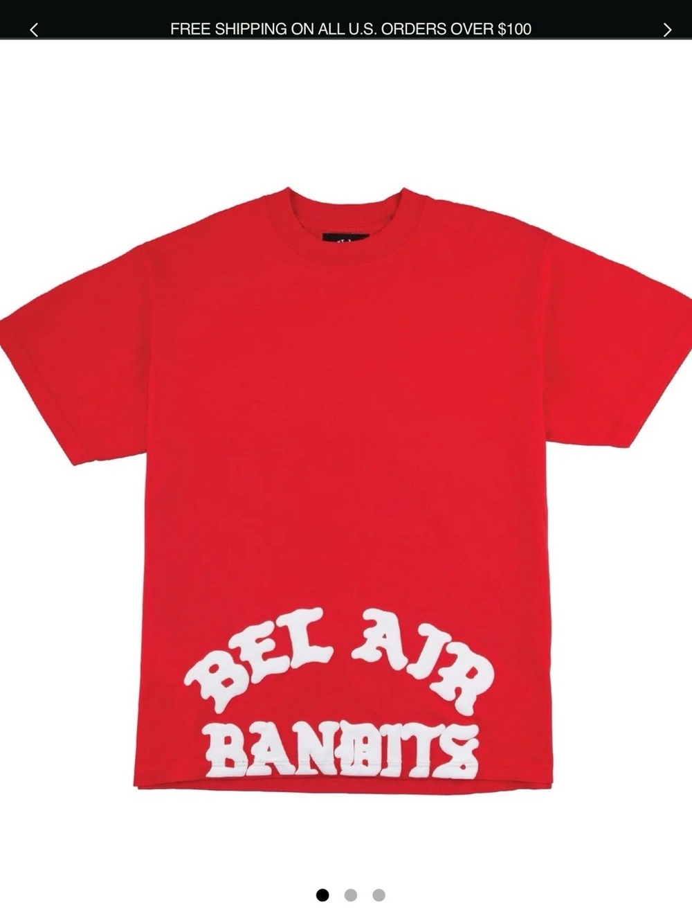 Bel Air Bandits Graphic Short Sleeve Tee — Red